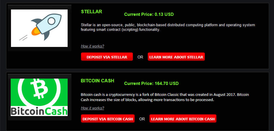 Cashier Payment Methods